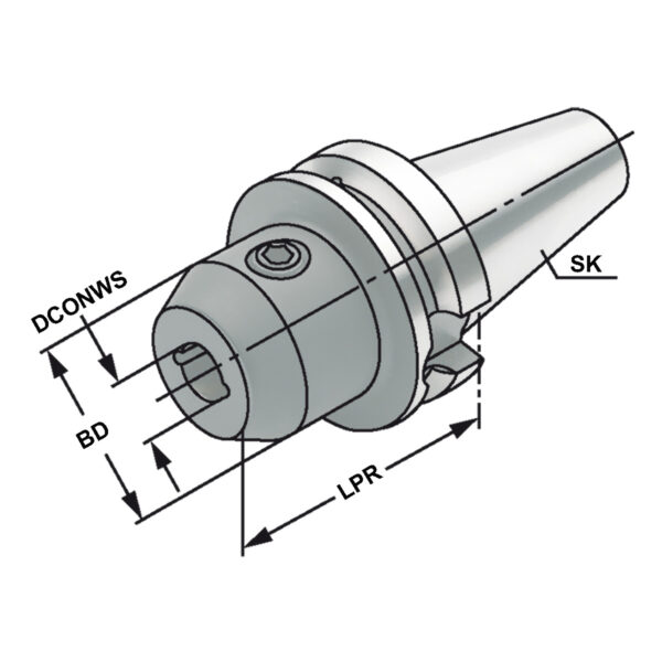 Produktbild Fräseraufnahme BT 50-25-100 MAS/BT AD/B