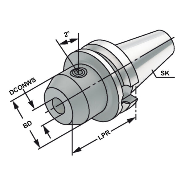 Produktbild Whistle Notch  BT 40-25-90 MAS/BT