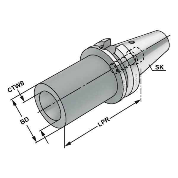Produktbild Fräserhülse BT 50-2-60 MAS/BT