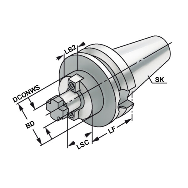 Produktbild Quernut-Aufsteckdorn BT 50-40-100 MAS/BT AD/B