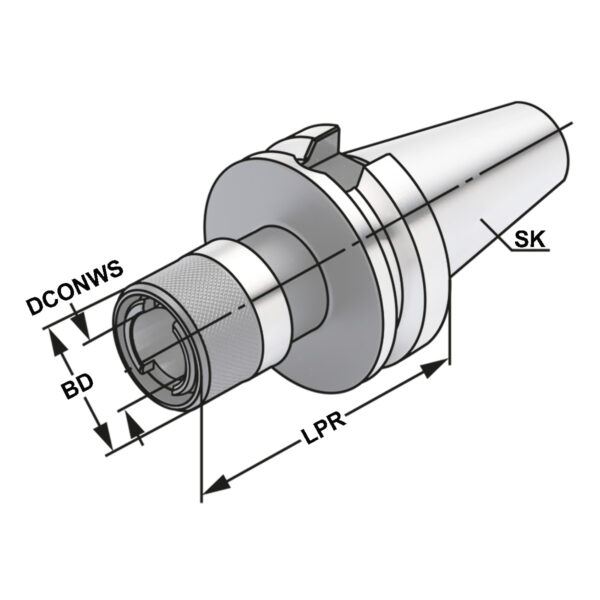Produktbild Gewindeschneidfutter BT 30 - M3-M14 - Gr.1