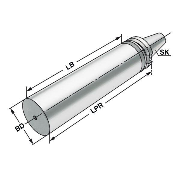 Produktbild Bohrstangenrohling BT 30-40,5-160 MAS/BT