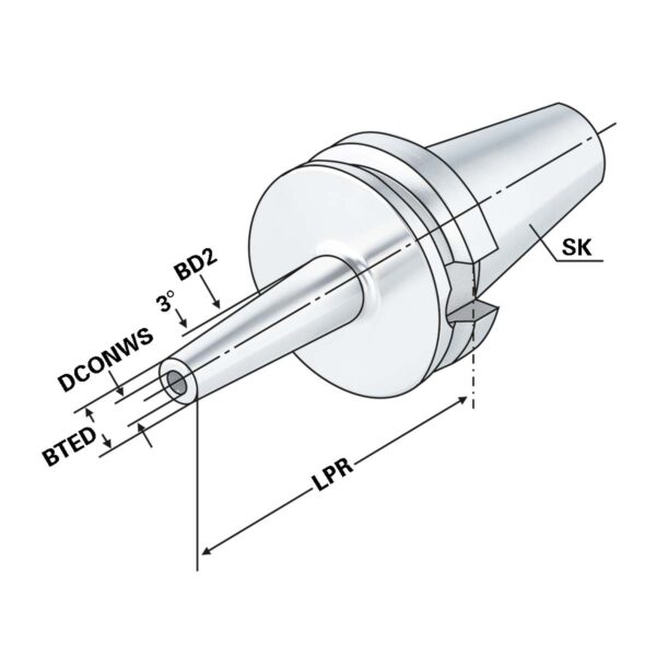 Produktbild Schrumpffutter BT 40-08-160 MAS/BT schlank