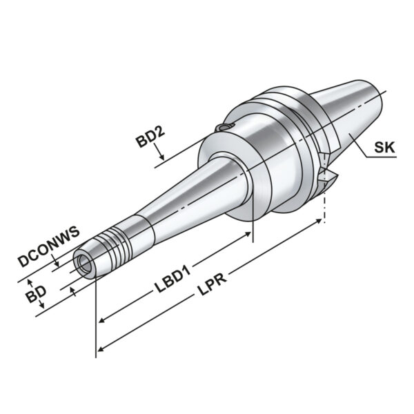 Produktbild Hydro-Dehnspannfutter BT 40-08-160