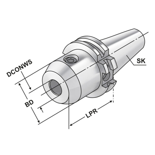 Produktbild Fräseraufnahme SK 40-25-100 | SK-DC | AD/AF