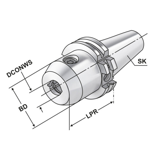 Produktbild Fräseraufnahme SK 40-14-50 | SK-DC | AD/AF