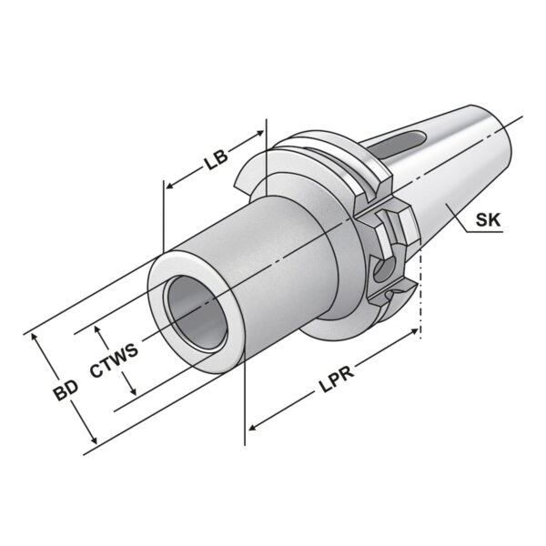 Produktbild Zwischenhülse SK 40-1-50 | SK-DC | AD/AF