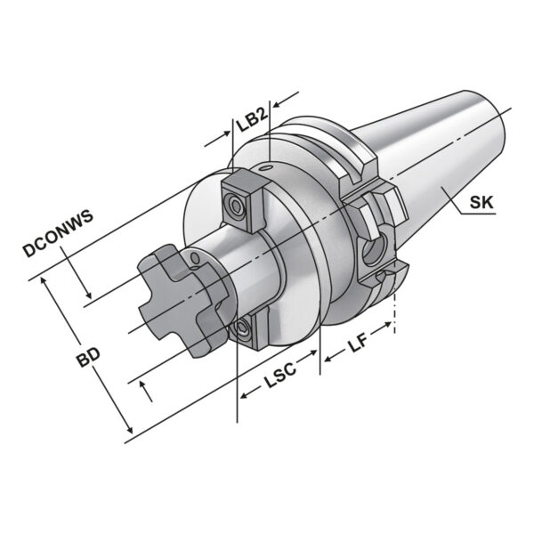 Produktbild Quernut-Aufsteckdorn SK 40-32-50 | SK-DC | AD/AF