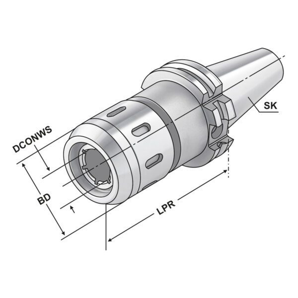 Produktbild Kraftspannfutter SK 40-25-105 | SK-DC | AD/AF