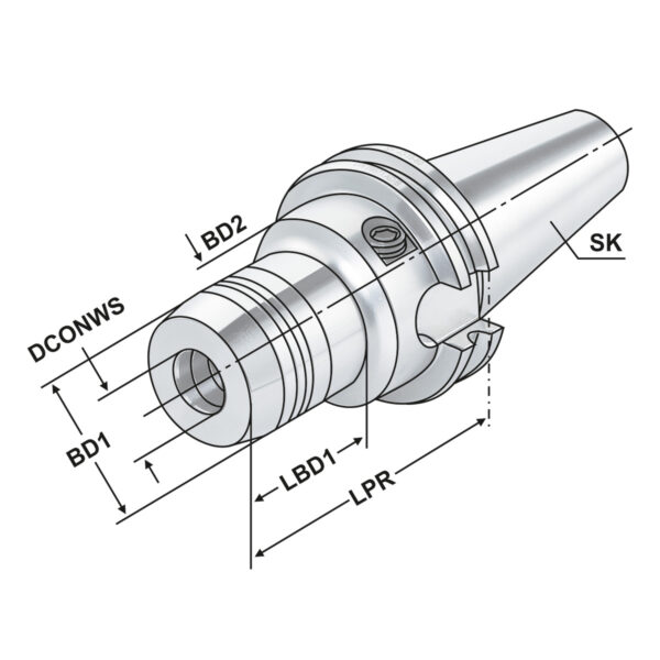 Produktbild Hydro-Dehnspannfutter SK 40-18-80 | SK-DC | AD/AF