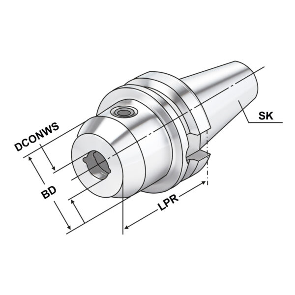 Produktbild Fräseraufnahme BT 40-18-63 MAS/BT