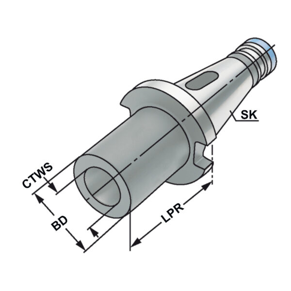 Produktbild Zwischenhülse SK 50-2-60  DIN 2080