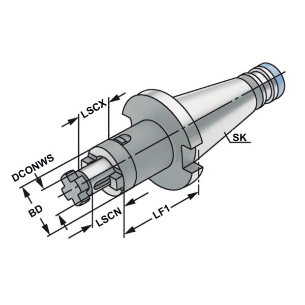 Produktbild Kombi-Aufsteckfräserdorn SK 50-16-55 DIN 2080