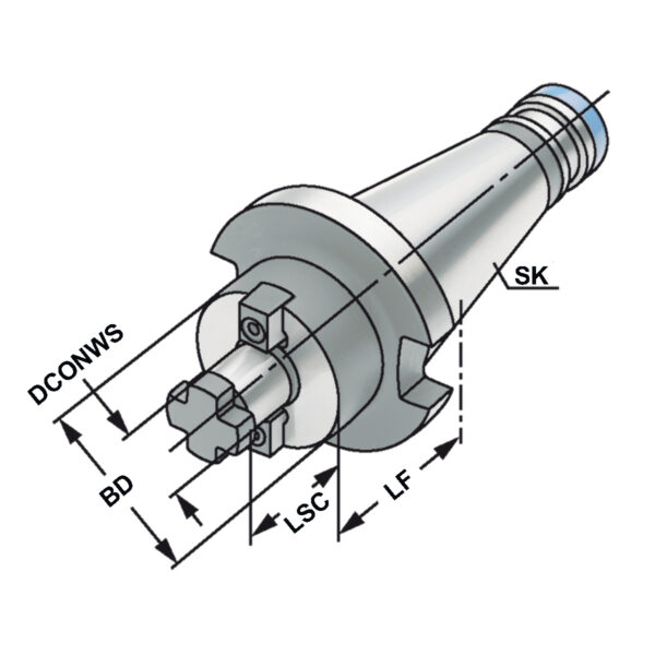 Produktbild Quernut-Aufsteckdorn SK 50-40-33 DIN 2080