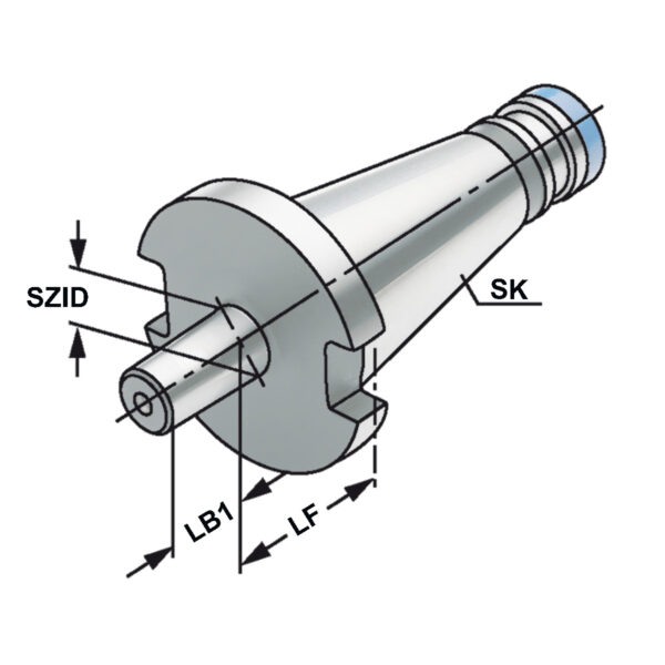 Produktbild Bohrfutteraufnahme SK 30 - B 12 DIN 2080