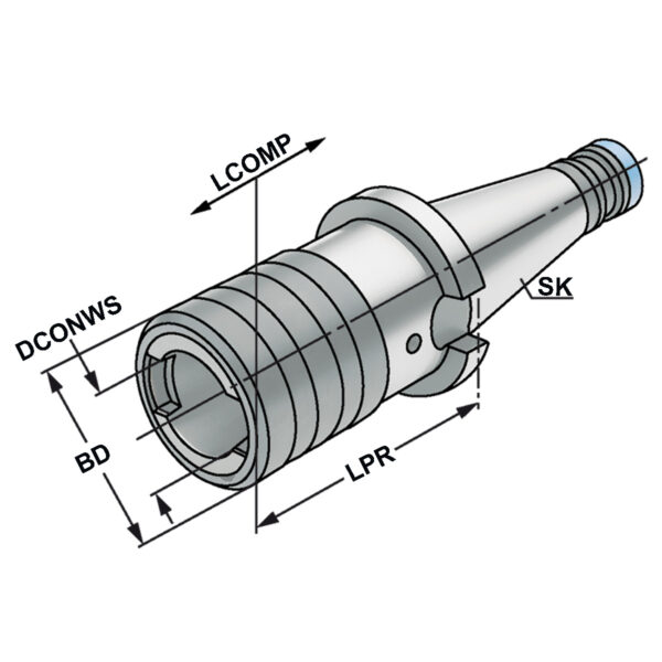 Produktbild Gewindeschneidfutter SK 30 M3-M14 DIN2080
