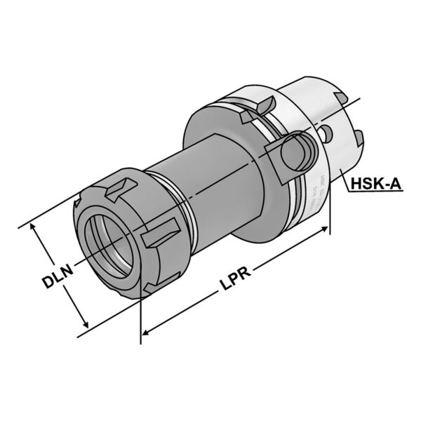 Produktbild Spannfutter HSK 63-2/20-100 ER32 DIN 69893-A