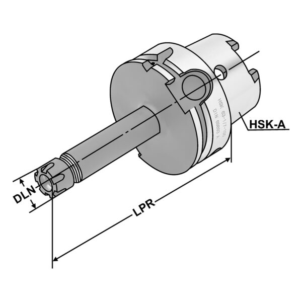 Produktbild Spannfutter HSK32-1/10-50 ER16 DIN 69893-A