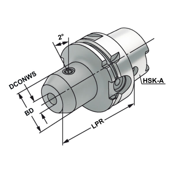 Produktbild Whistle Notch HSK 63-25-110 DIN 69893-A
