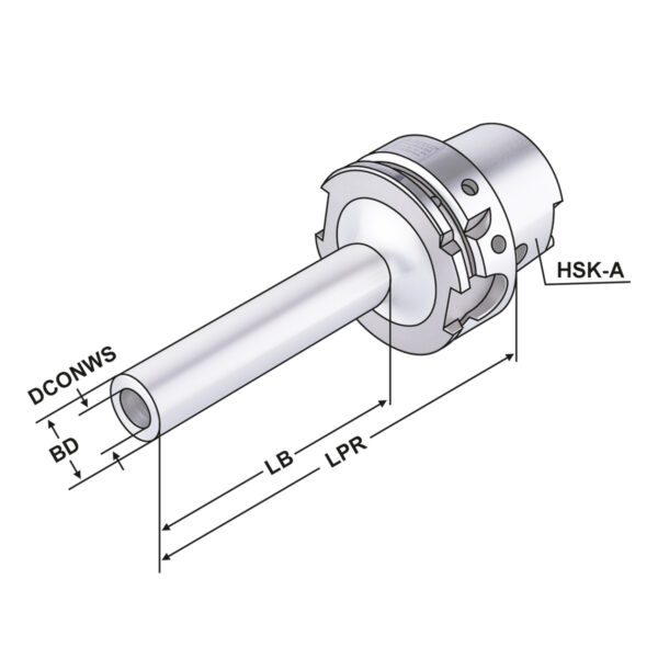 Produktbild Fräsaufnahme für Einschraubfräser HSK 63-M16-126