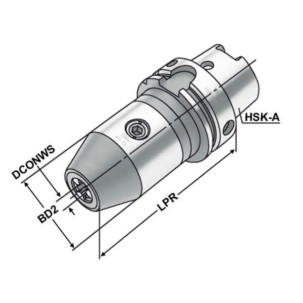 Produktbild CNC-Bohrfutter HSK 63-1/13-104 DIN 69893-A