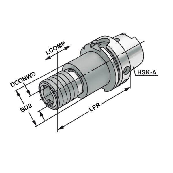 Produktbild Gewindeschneidfutter HSK 63 M14-M36 DIN 69893-A