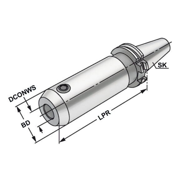 Produktbild Fräseraufnahme SK 50-25-200 DIN 69871 AD/B