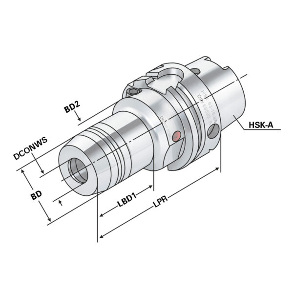 Produktbild Hydro-Dehnspannfutter HSK 63-12-150 DIN 69893-A