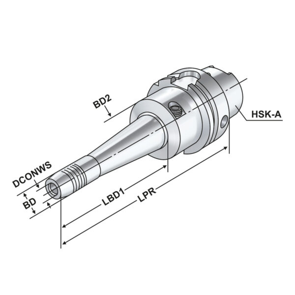 Produktbild Hydro-Dehnspannfutter HSK 63-06-160 DIN 69893-A