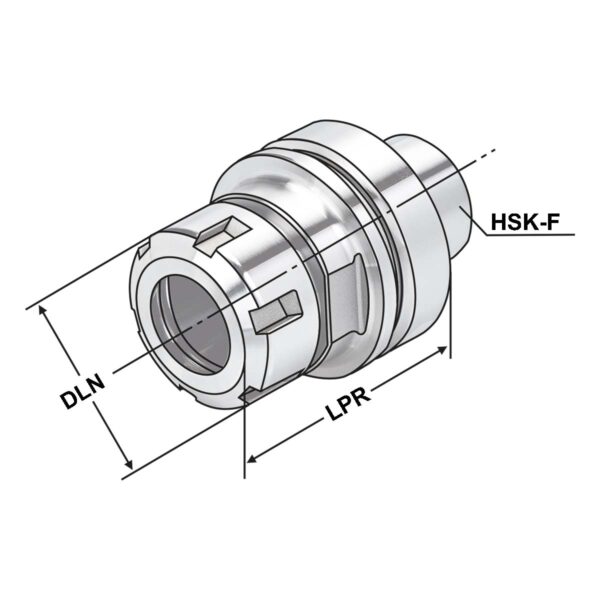 Produktbild Spannfutter HSK 63-1/10-160 ER16 DIN 69893-F