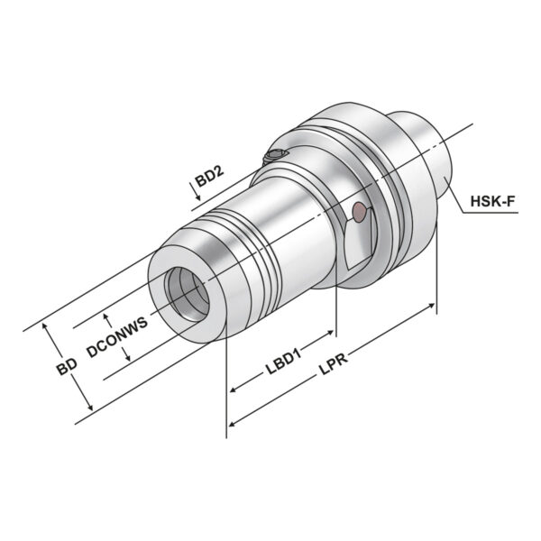 Produktbild Hydro-Dehnspannfutter HSK 63-12-100 DIN 69893-F