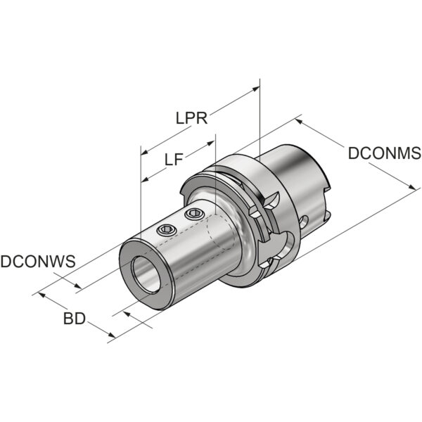 Produktbild Bohrerhalter für Wendenplattenbohrer HSK 63-16-80