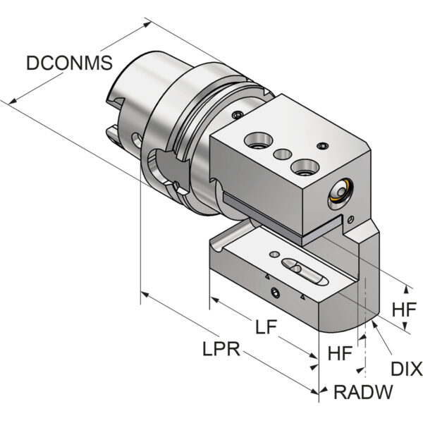 Produktbild Drehhalter HSK 63-25-110 mit IK