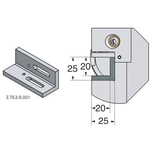 Produktbild Drehhalter HSK 63-25-110 mit IK