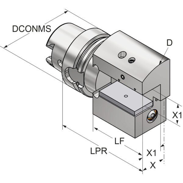 Produktbild Drehhalter HSK 63-25-110 mit IK