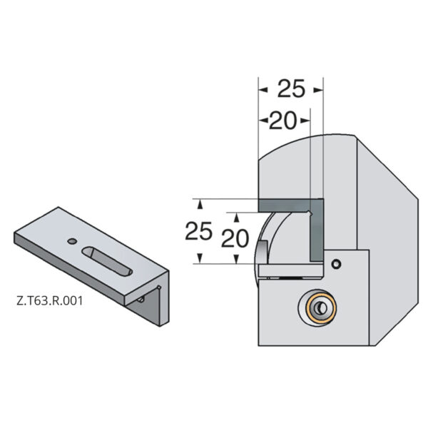 Produktbild Drehhalter HSK 63-25-110 mit IK