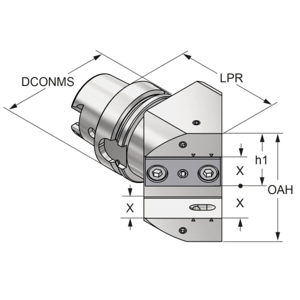 Produktbild Multi-Drehhalter 45° HSK 63-20-93 mit IK