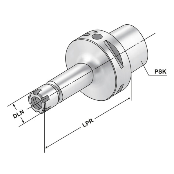Produktbild Spannfutter PSK 63-1/10-130 ER16 - Mini ISO 26623