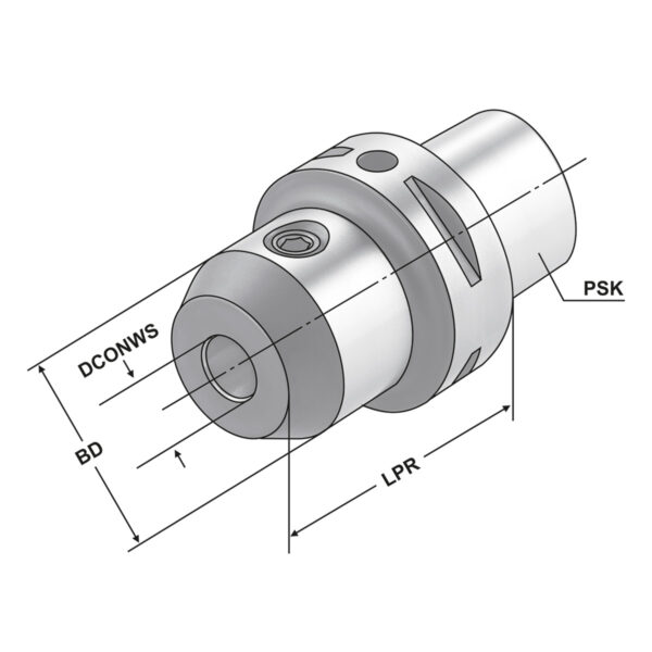 Produktbild Fräseraufnahme  PSK 63-18-65 ISO 26623