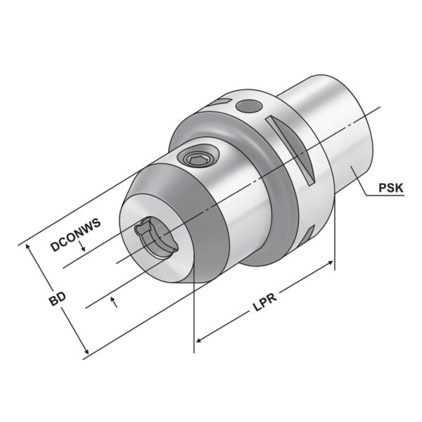 Produktbild Fräseraufnahme  PSK 63-25-80 ISO 26623