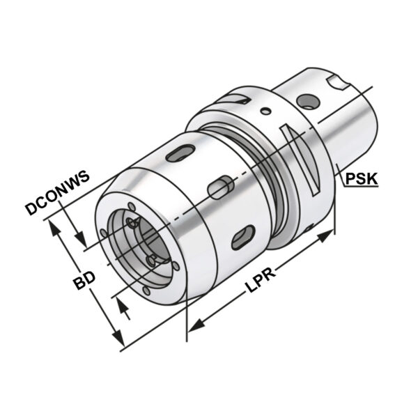 Produktbild Kraftspannfutter PSK 63-20-75  ISO 26623