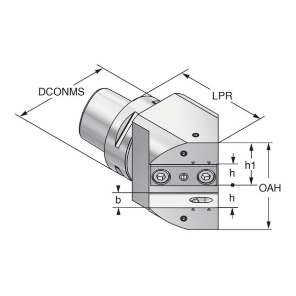 Produktbild Mehrfach Drehhalter 45° PSK 63-20-93 ISO 26623