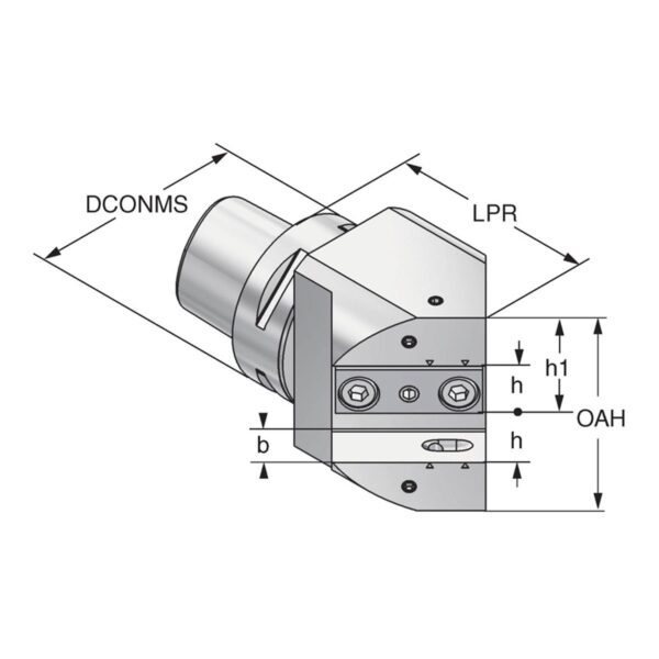 Produktbild Mehrfach Drehhalter 45° PSK 63-25-97 ISO 26623