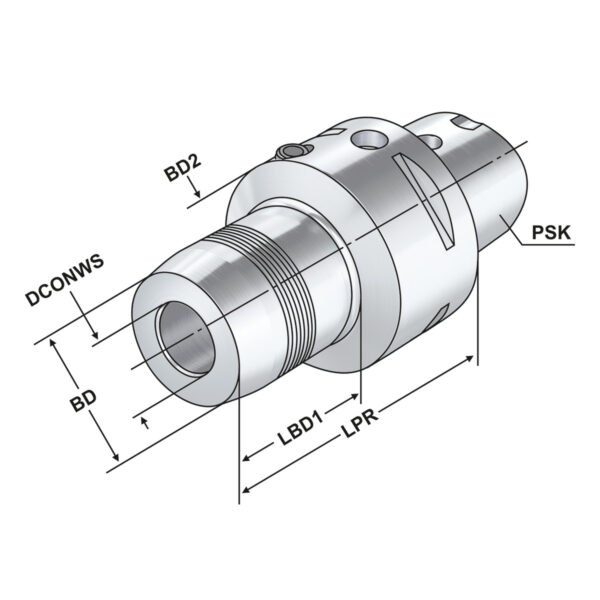 Produktbild Hydro-Dehnspannfutter PSK 63-12-80 ISO 26623