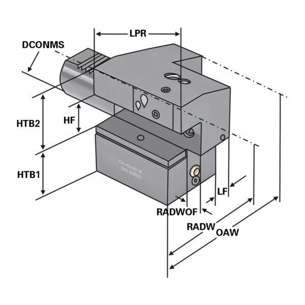 Produktbild Axial-Werkzeughalter C4-50x32