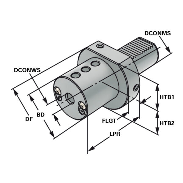 Produktbild Bohrstangenhalter  E2-20x08  DIN 69880