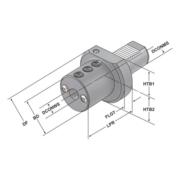 Produktbild Bohrstangenhalter  E2-30x12  DIN 69880