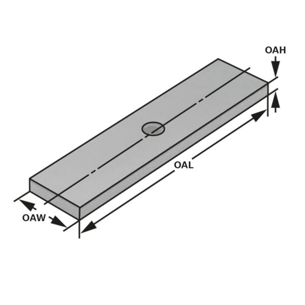 Produktbild Unterlegplatte 25 x 7 x 99