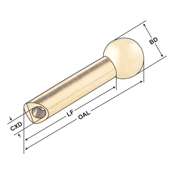 Produktbild Kugel mit Düse (Messing) Ø 12 mm - 38 - 4