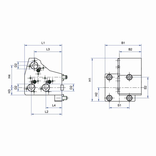 Produktbild Zylinderschaftaufnahme 3x Spann-Ø25mm BMT65